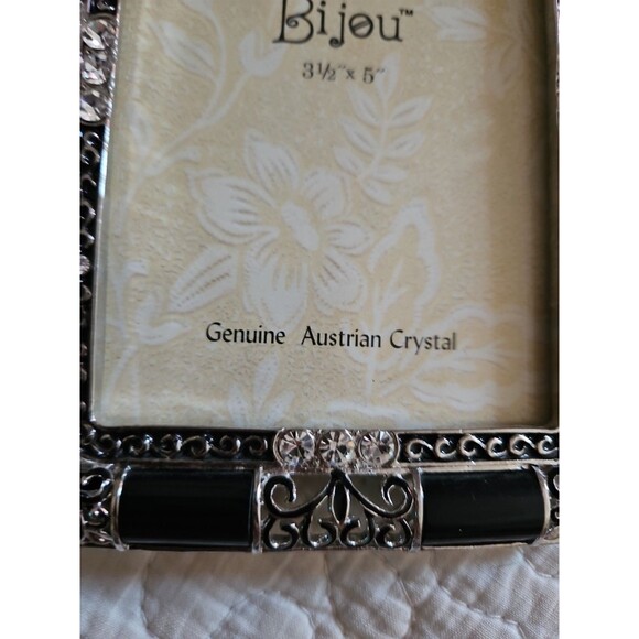 Bijou Genuine Australian Crystal Bling Deco Picture Frame Holder NWOT 3 1/2 X 5 - Picture 2 of 6